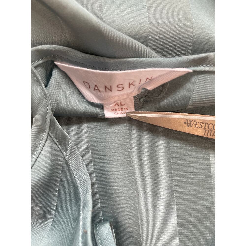 Danskin Blue Silky Stripe Tank Top Short Pajama Sleep Set Size XL - Picture 9 of 10